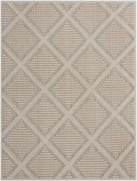 Khaki 9' x 12' Symphony Outdoor Rectangle Rug