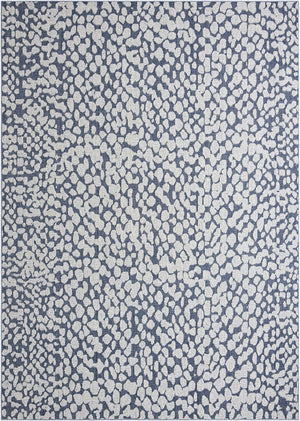 Navy Blue 10' x 14' 1 Symphony Outdoor Rectangle Area Rug Weather Resistant for Patio, Deck, Terrace, Balcony, Porch Durable Outside Carpet for Sale at Rug Engine