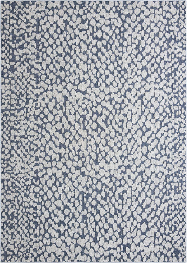 Navy Blue 10' x 14' 1 Symphony Outdoor Rectangle Area Rug Weather Resistant for Patio, Deck, Terrace, Balcony, Porch Durable Outside Carpet for Sale at Rug Engine
