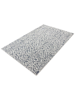 Navy Blue 4' 1 x 6' 1 Symphony Outdoor Rectangle Area Rug Weather Resistant for Patio, Deck, Terrace, Balcony, Porch Durable Outside Carpet for Sale at Rug Engine