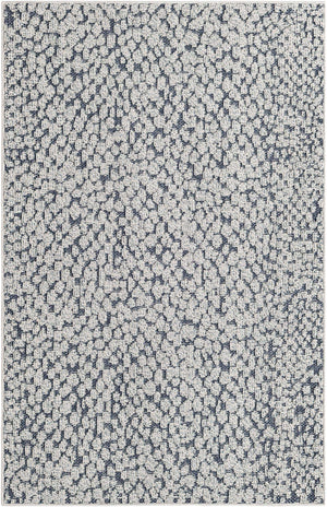 Navy Blue 4' 1 x 6' 1 Symphony Outdoor Rectangle Area Rug Weather Resistant for Patio, Deck, Terrace, Balcony, Porch Durable Outside Carpet for Sale at Rug Engine