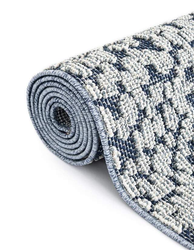Navy Blue 4' 1 x 6' 1 Symphony Outdoor Rectangle Area Rug Weather Resistant for Patio, Deck, Terrace, Balcony, Porch Durable Outside Carpet for Sale at Rug Engine