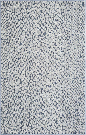 Navy Blue 5' 3 x 8' Symphony Outdoor Rectangle Area Rug Weather Resistant for Patio, Deck, Terrace, Balcony, Porch Durable Outside Carpet for Sale at Rug Engine