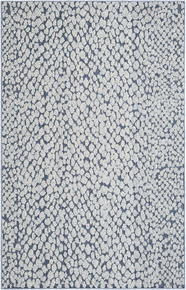 Navy Blue 5' 3 x 8' Symphony Outdoor Rectangle Area Rug Weather Resistant for Patio, Deck, Terrace, Balcony, Porch Durable Outside Carpet for Sale at Rug Engine