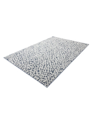 Navy Blue 6' 1 x 9' Symphony Outdoor Rectangle Area Rug Weather Resistant for Patio, Deck, Terrace, Balcony, Porch Durable Outside Carpet for Sale at Rug Engine