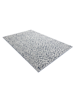 Navy Blue 6' 1 x 9' Symphony Outdoor Rectangle Area Rug Weather Resistant for Patio, Deck, Terrace, Balcony, Porch Durable Outside Carpet for Sale at Rug Engine