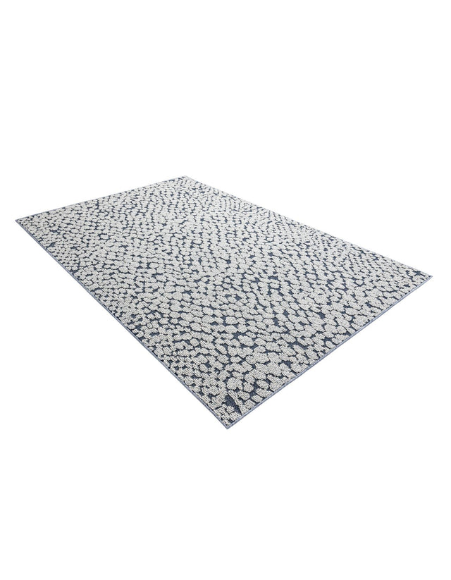 Navy Blue 6' 1 x 9' Symphony Outdoor Rectangle Area Rug Weather Resistant for Patio, Deck, Terrace, Balcony, Porch Durable Outside Carpet for Sale at Rug Engine
