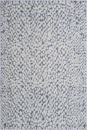 Navy Blue 6' 1 x 9' Symphony Outdoor Rectangle Area Rug Weather Resistant for Patio, Deck, Terrace, Balcony, Porch Durable Outside Carpet for Sale at Rug Engine
