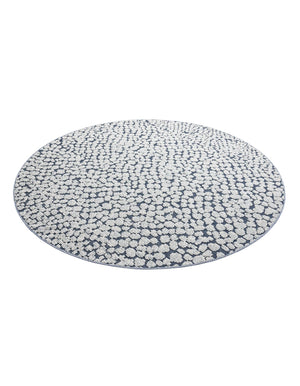Navy Blue 7' 10 x 7' 10 Symphony Outdoor Round Area Rug Weather Resistant for Patio, Deck, Terrace, Balcony, Porch Durable Outside Carpet for Sale at Rug Engine