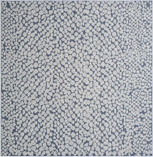 Navy Blue 7' 10 x 7' 10 Symphony Outdoor Square Area Rug Weather Resistant for Patio, Deck, Terrace, Balcony, Porch Durable Outside Carpet for Sale at Rug Engine