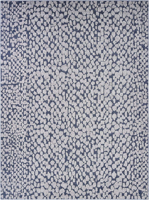 Navy Blue 9' x 12' Symphony Outdoor Rectangle Area Rug Weather Resistant for Patio, Deck, Terrace, Balcony, Porch Durable Outside Carpet for Sale at Rug Engine