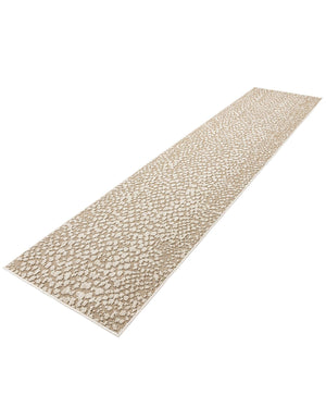 Khaki 2' 7 x 12' Symphony Outdoor Runner Area Rug Weather Resistant for Patio, Deck, Terrace, Balcony, Porch Durable Outside Carpet for Sale at Rug Engine