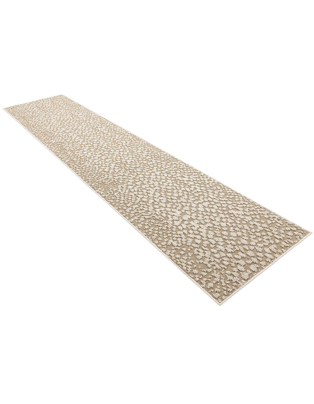 Khaki 2' 7 x 12' Symphony Outdoor Runner Area Rug Weather Resistant for Patio, Deck, Terrace, Balcony, Porch Durable Outside Carpet for Sale at Rug Engine