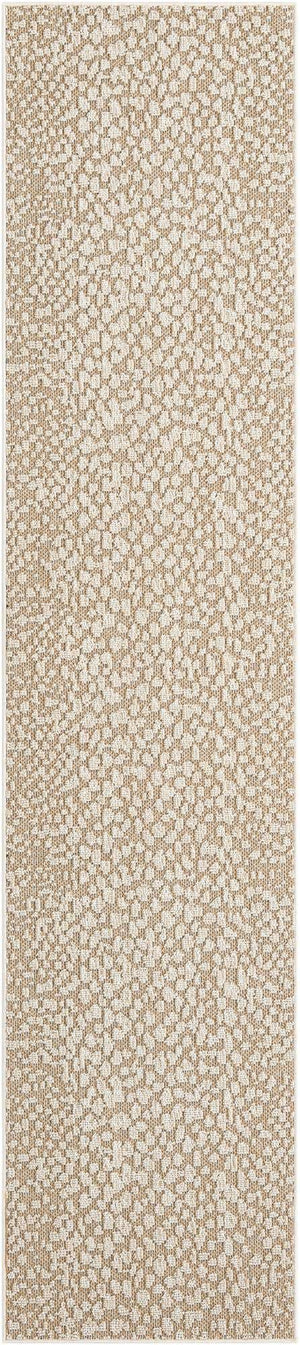 Khaki 2' 7 x 12' Symphony Outdoor Runner Area Rug Weather Resistant for Patio, Deck, Terrace, Balcony, Porch Durable Outside Carpet for Sale at Rug Engine