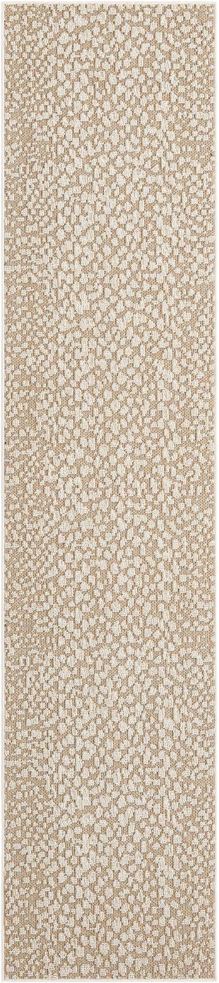 Khaki 2' 7 x 12' Symphony Outdoor Runner Area Rug Weather Resistant for Patio, Deck, Terrace, Balcony, Porch Durable Outside Carpet for Sale at Rug Engine