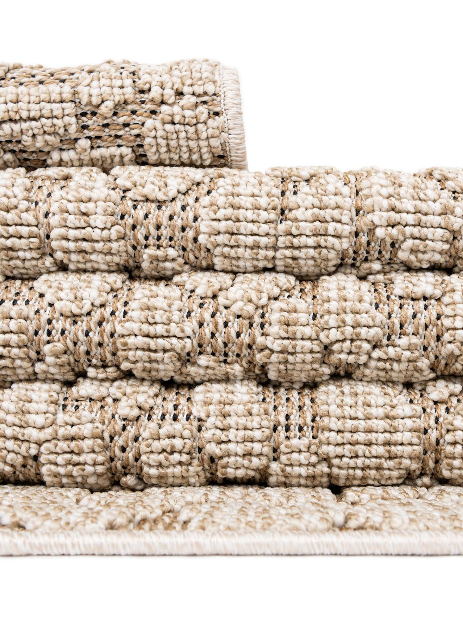 Khaki 5' 3 x 5' 3 Symphony Outdoor Round Area Rug Weather Resistant for Patio, Deck, Terrace, Balcony, Porch Durable Outside Carpet for Sale at Rug Engine