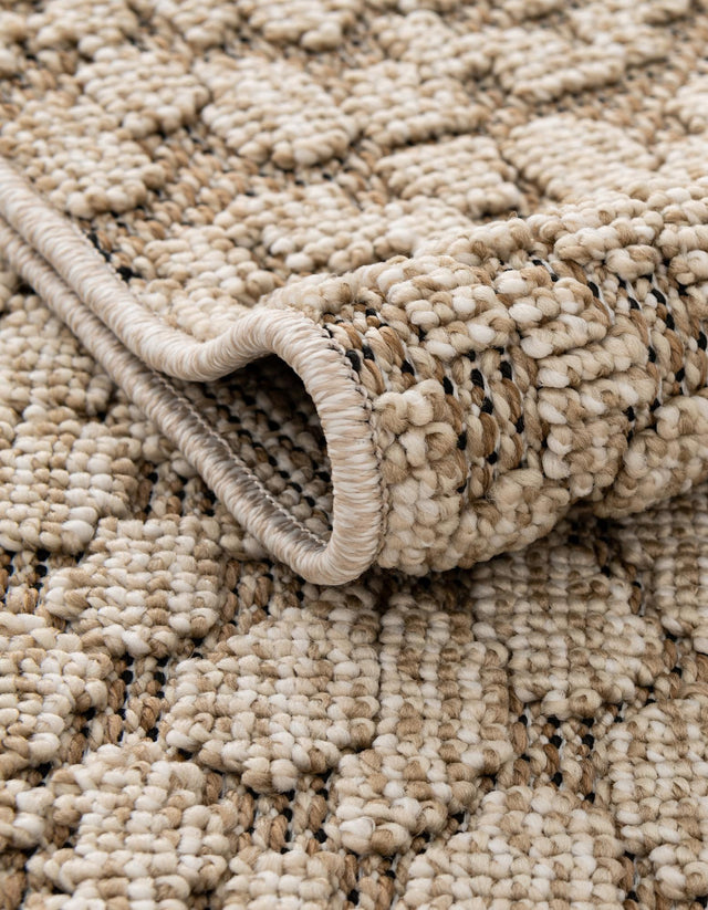 Khaki 10' x 14' 1 Symphony Outdoor Rectangle Area Rug Weather Resistant for Patio, Deck, Terrace, Balcony, Porch Durable Outside Carpet for Sale at Rug Engine