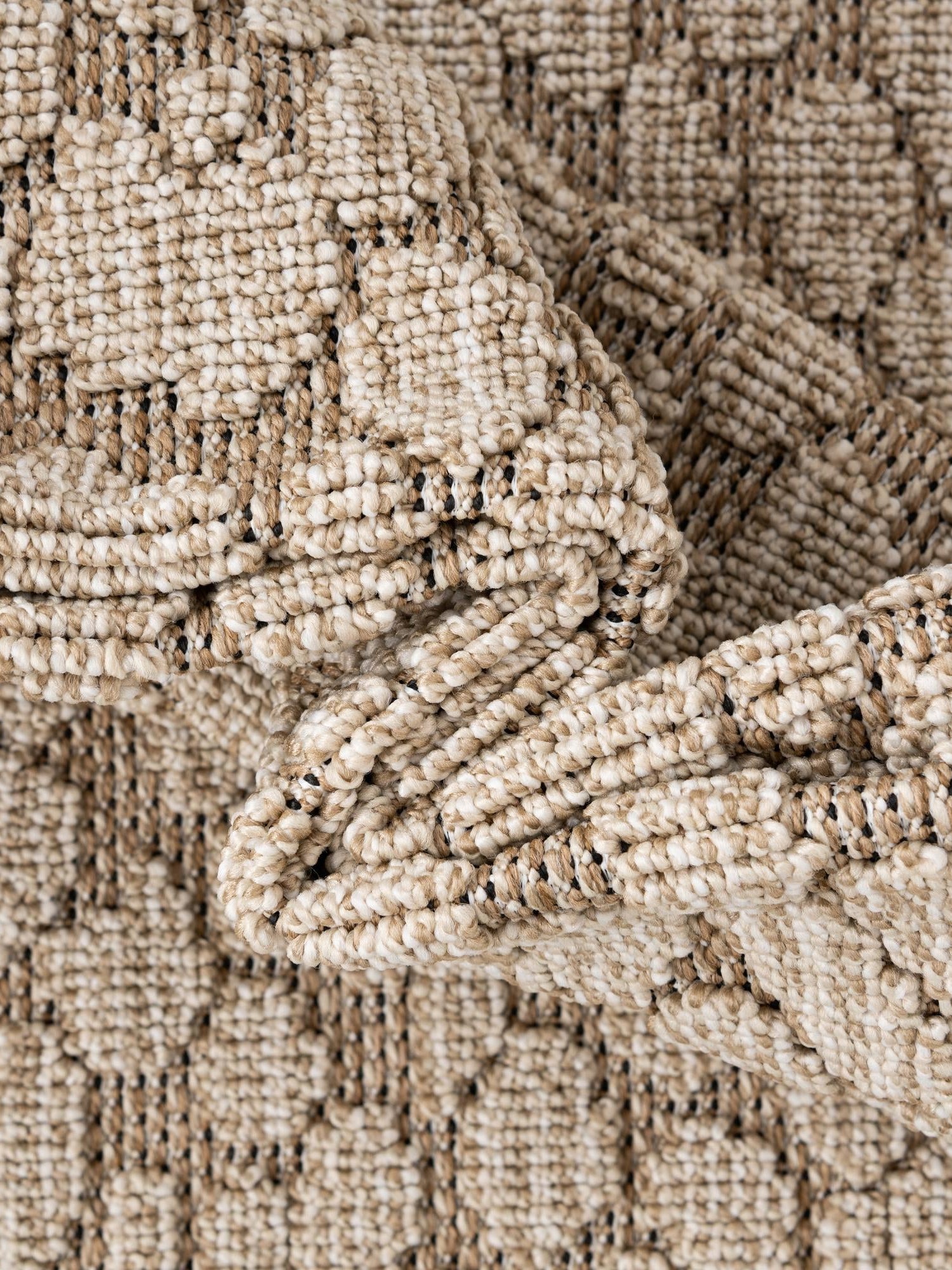 Khaki 2' x 3' 1 Symphony Outdoor Rectangle Area Rug Weather Resistant for Patio, Deck, Terrace, Balcony, Porch Durable Outside Carpet for Sale at Rug Engine