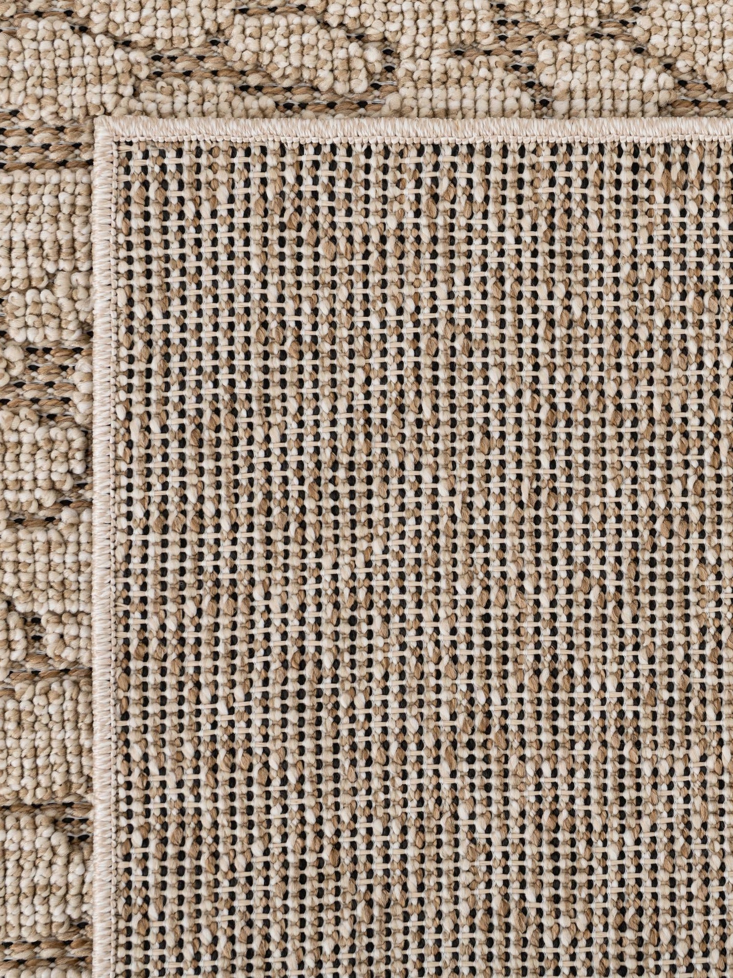 Khaki 2' x 3' 1 Symphony Outdoor Rectangle Area Rug Weather Resistant for Patio, Deck, Terrace, Balcony, Porch Durable Outside Carpet for Sale at Rug Engine