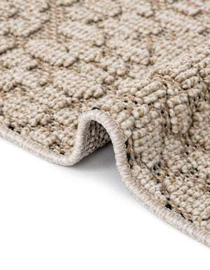 Khaki 4' 1 x 6' 1 Symphony Outdoor Rectangle Area Rug Weather Resistant for Patio, Deck, Terrace, Balcony, Porch Durable Outside Carpet for Sale at Rug Engine
