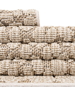 Khaki 9' x 12' Symphony Outdoor Rectangle Area Rug Weather Resistant for Patio, Deck, Terrace, Balcony, Porch Durable Outside Carpet for Sale at Rug Engine