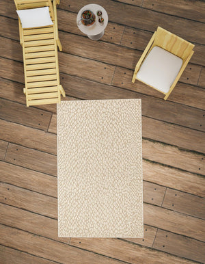 Khaki 9' x 12' Symphony Outdoor Rectangle Area Rug Weather Resistant for Patio, Deck, Terrace, Balcony, Porch Durable Outside Carpet for Sale at Rug Engine