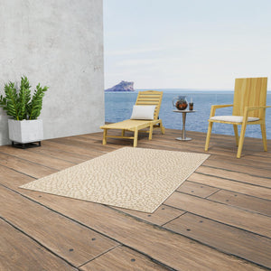 Khaki 7' 10 x 10' Symphony Outdoor Rectangle Area Rug Weather Resistant for Patio, Deck, Terrace, Balcony, Porch Durable Outside Carpet for Sale at Rug Engine