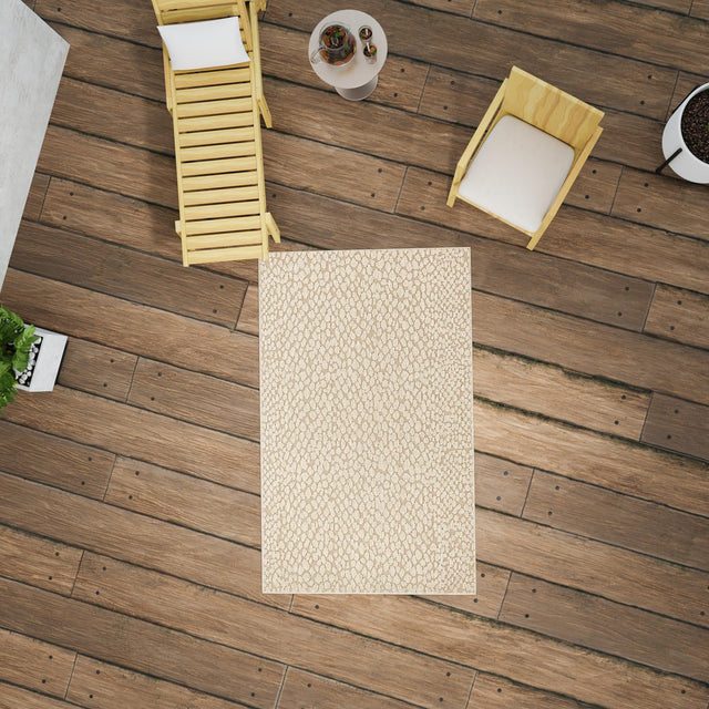 Khaki 4' 1 x 6' 1 Symphony Outdoor Rectangle Area Rug Weather Resistant for Patio, Deck, Terrace, Balcony, Porch Durable Outside Carpet for Sale at Rug Engine