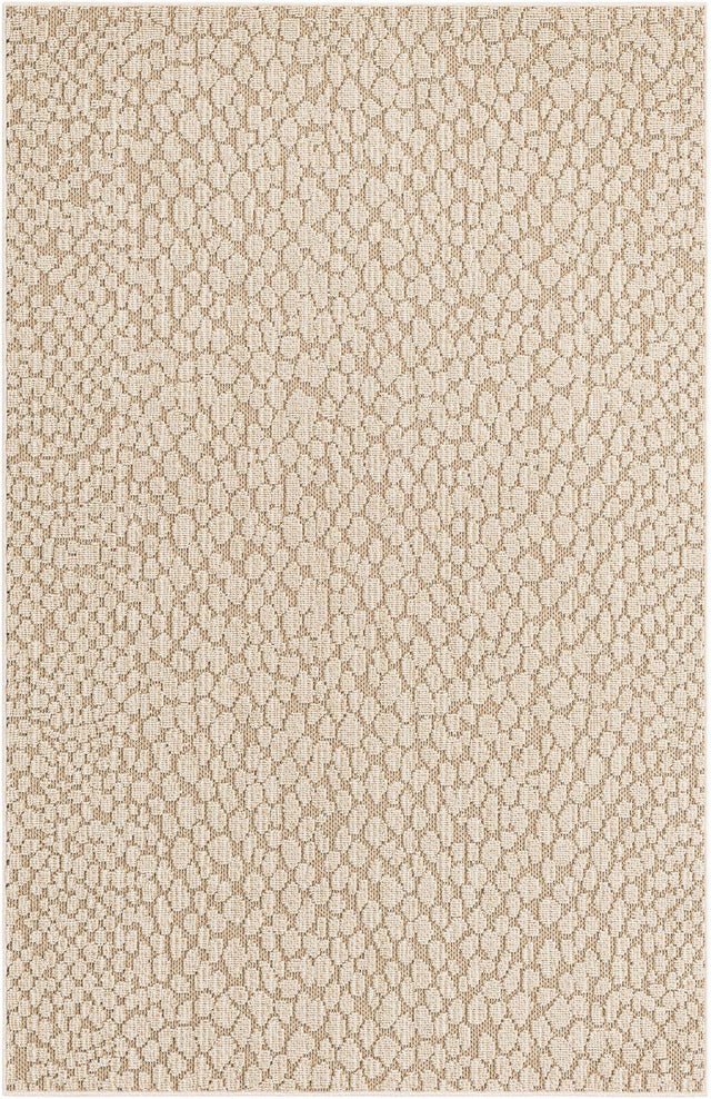 Khaki 5' 3 x 8' Symphony Outdoor Rectangle Area Rug Weather Resistant for Patio, Deck, Terrace, Balcony, Porch Durable Outside Carpet for Sale at Rug Engine