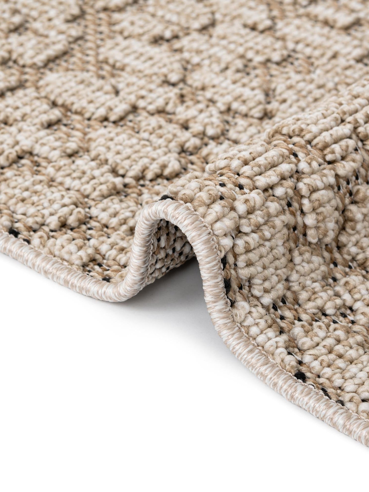 Khaki 2' x 8' Symphony Outdoor Runner Area Rug Weather Resistant for Patio, Deck, Terrace, Balcony, Porch Durable Outside Carpet for Sale at Rug Engine
