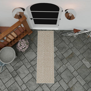 Khaki 2' x 8' Symphony Outdoor Runner Area Rug Weather Resistant for Patio, Deck, Terrace, Balcony, Porch Durable Outside Carpet for Sale at Rug Engine
