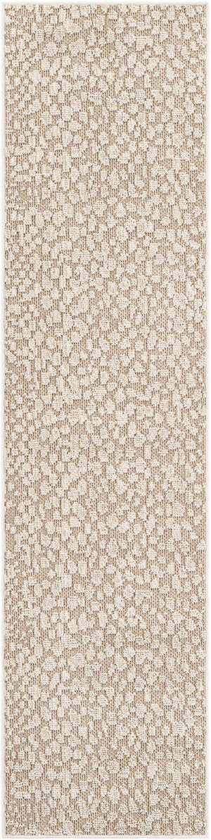 Khaki 2' x 8' Symphony Outdoor Runner Area Rug Weather Resistant for Patio, Deck, Terrace, Balcony, Porch Durable Outside Carpet for Sale at Rug Engine