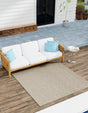 Khaki 8' x 8' Symphony Outdoor Square Rug