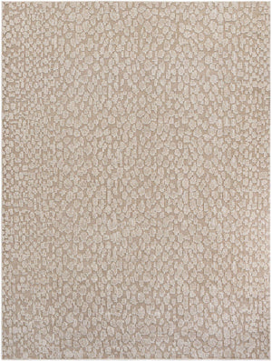 Khaki 9' x 12' Symphony Outdoor Rectangle Area Rug Weather Resistant for Patio, Deck, Terrace, Balcony, Porch Durable Outside Carpet for Sale at Rug Engine