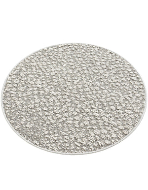 Light Gray 3' 1 x 3' 1 Symphony Outdoor Round Area Rug Weather Resistant for Patio, Deck, Terrace, Balcony, Porch Durable Outside Carpet for Sale at Rug Engine