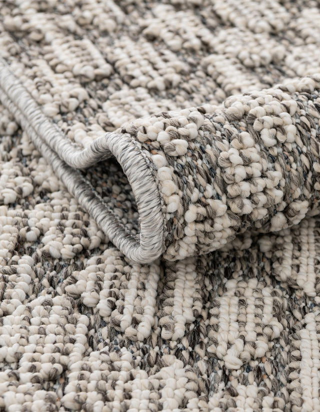 Light Gray 3' 1 x 3' 1 Symphony Outdoor Round Area Rug Weather Resistant for Patio, Deck, Terrace, Balcony, Porch Durable Outside Carpet for Sale at Rug Engine
