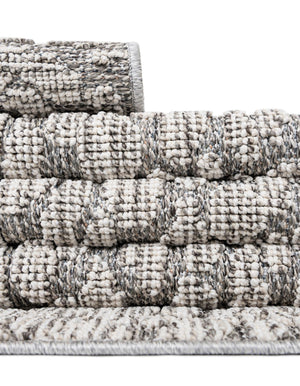 Light Gray 3' 1 x 3' 1 Symphony Outdoor Round Area Rug Weather Resistant for Patio, Deck, Terrace, Balcony, Porch Durable Outside Carpet for Sale at Rug Engine