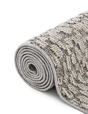 Light Gray 10' x 14' 1 Symphony Outdoor Rectangle Area Rug Weather Resistant for Patio, Deck, Terrace, Balcony, Porch Durable Outside Carpet for Sale at Rug Engine
