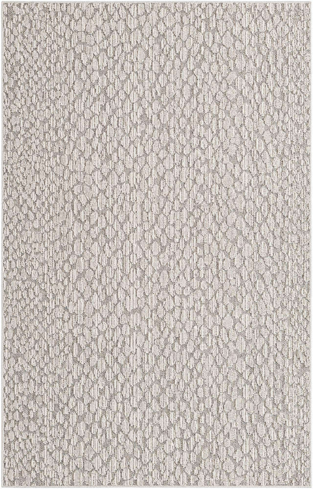 Light Gray 5' 3 x 8' Symphony Outdoor Rectangle Area Rug Weather Resistant for Patio, Deck, Terrace, Balcony, Porch Durable Outside Carpet for Sale at Rug Engine