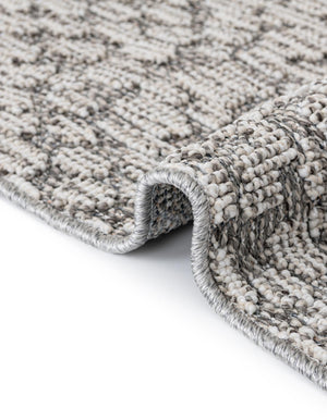 Light Gray 2' 7 x 12' Symphony Outdoor Runner Area Rug Weather Resistant for Patio, Deck, Terrace, Balcony, Porch Durable Outside Carpet for Sale at Rug Engine