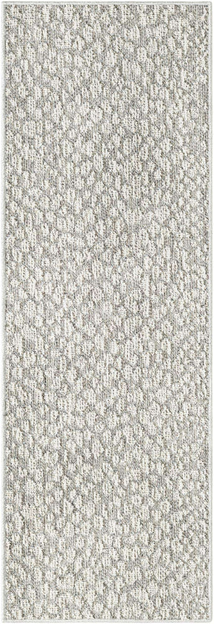 Light Gray 2' x 6' 1 Symphony Outdoor Runner Area Rug Weather Resistant for Patio, Deck, Terrace, Balcony, Porch Durable Outside Carpet for Sale at Rug Engine