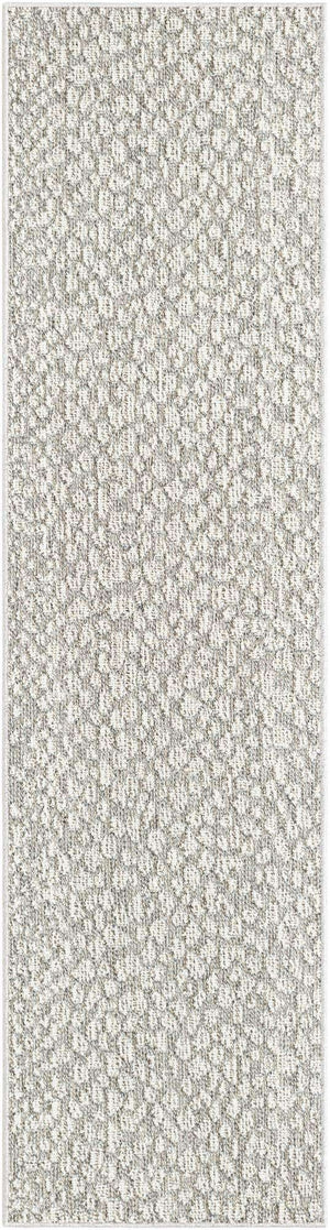 Light Gray 2' x 8' Symphony Outdoor Runner Area Rug Weather Resistant for Patio, Deck, Terrace, Balcony, Porch Durable Outside Carpet for Sale at Rug Engine