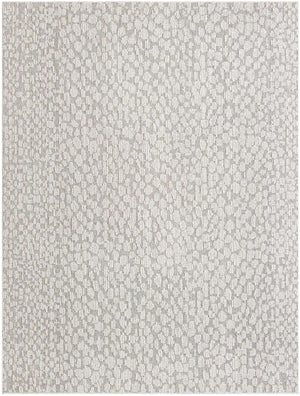 Light Gray 9' x 12' Symphony Outdoor Rectangle Area Rug Weather Resistant for Patio, Deck, Terrace, Balcony, Porch Durable Outside Carpet for Sale at Rug Engine