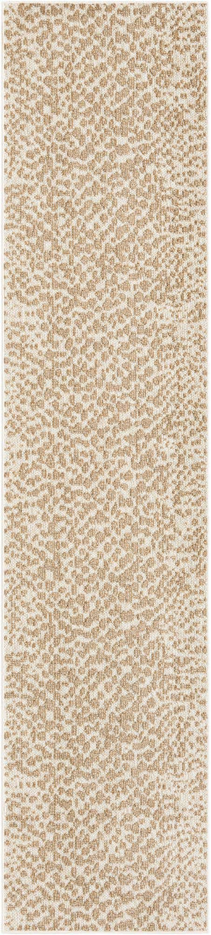 Beige 2' 7 x 12' Symphony Outdoor Runner Area Rug Weather Resistant for Patio, Deck, Terrace, Balcony, Porch Durable Outside Carpet for Sale at Rug Engine