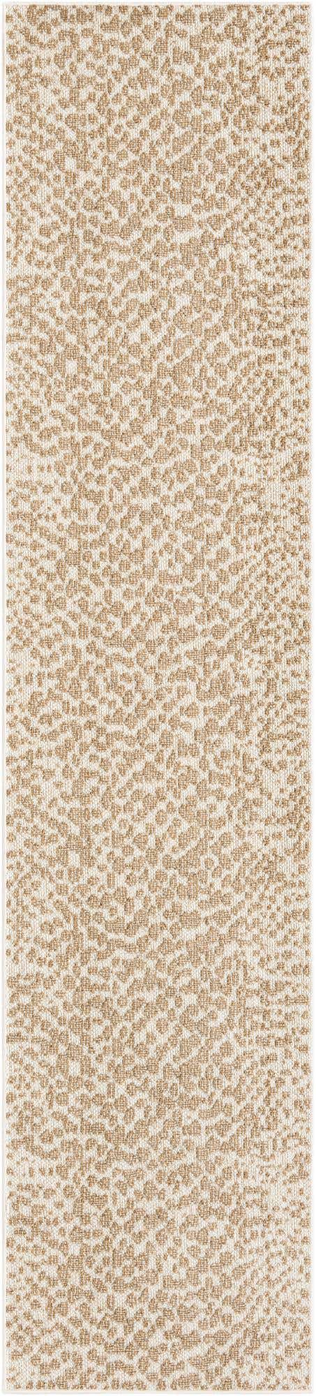 Beige 2' 7 x 12' Symphony Outdoor Runner Area Rug Weather Resistant for Patio, Deck, Terrace, Balcony, Porch Durable Outside Carpet for Sale at Rug Engine