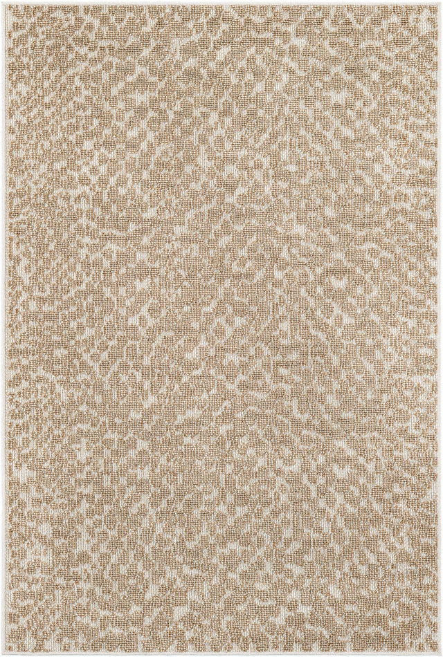 Beige 4' 1 x 6' 1 Symphony Outdoor Rectangle Area Rug Weather Resistant for Patio, Deck, Terrace, Balcony, Porch Durable Outside Carpet for Sale at Rug Engine