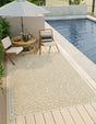 Beige 8' x 10' Symphony Outdoor Rectangle Rug