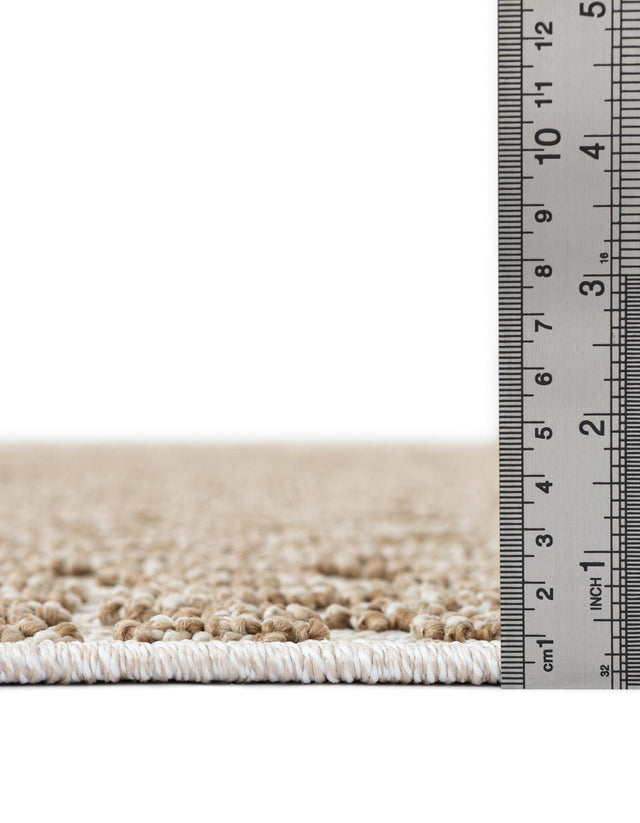 Beige 10' x 14' 1 Symphony Outdoor Rectangle Area Rug Weather Resistant for Patio, Deck, Terrace, Balcony, Porch Durable Outside Carpet for Sale at Rug Engine