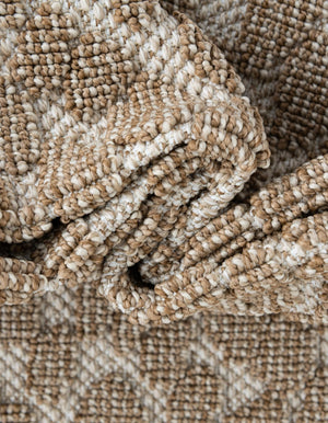 Beige 2' 7 x 12' Symphony Outdoor Runner Area Rug Weather Resistant for Patio, Deck, Terrace, Balcony, Porch Durable Outside Carpet for Sale at Rug Engine