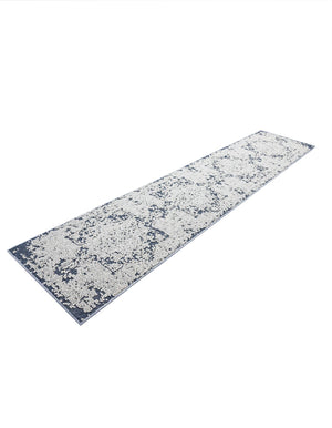 Navy Blue 2' 7 x 12' Symphony Outdoor Runner Area Rug Weather Resistant for Patio, Deck, Terrace, Balcony, Porch Durable Outside Carpet for Sale at Rug Engine
